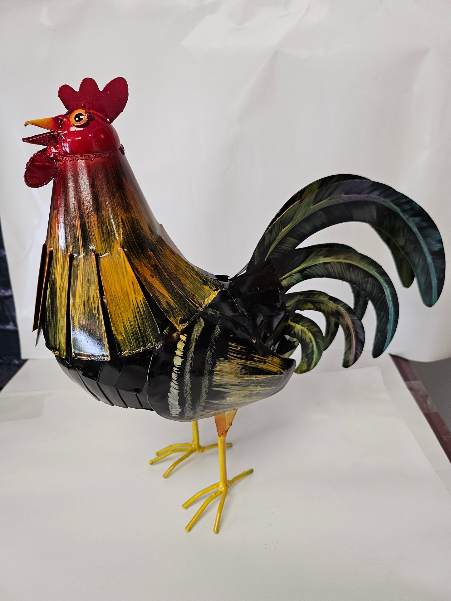 Handcrafted metal rooster