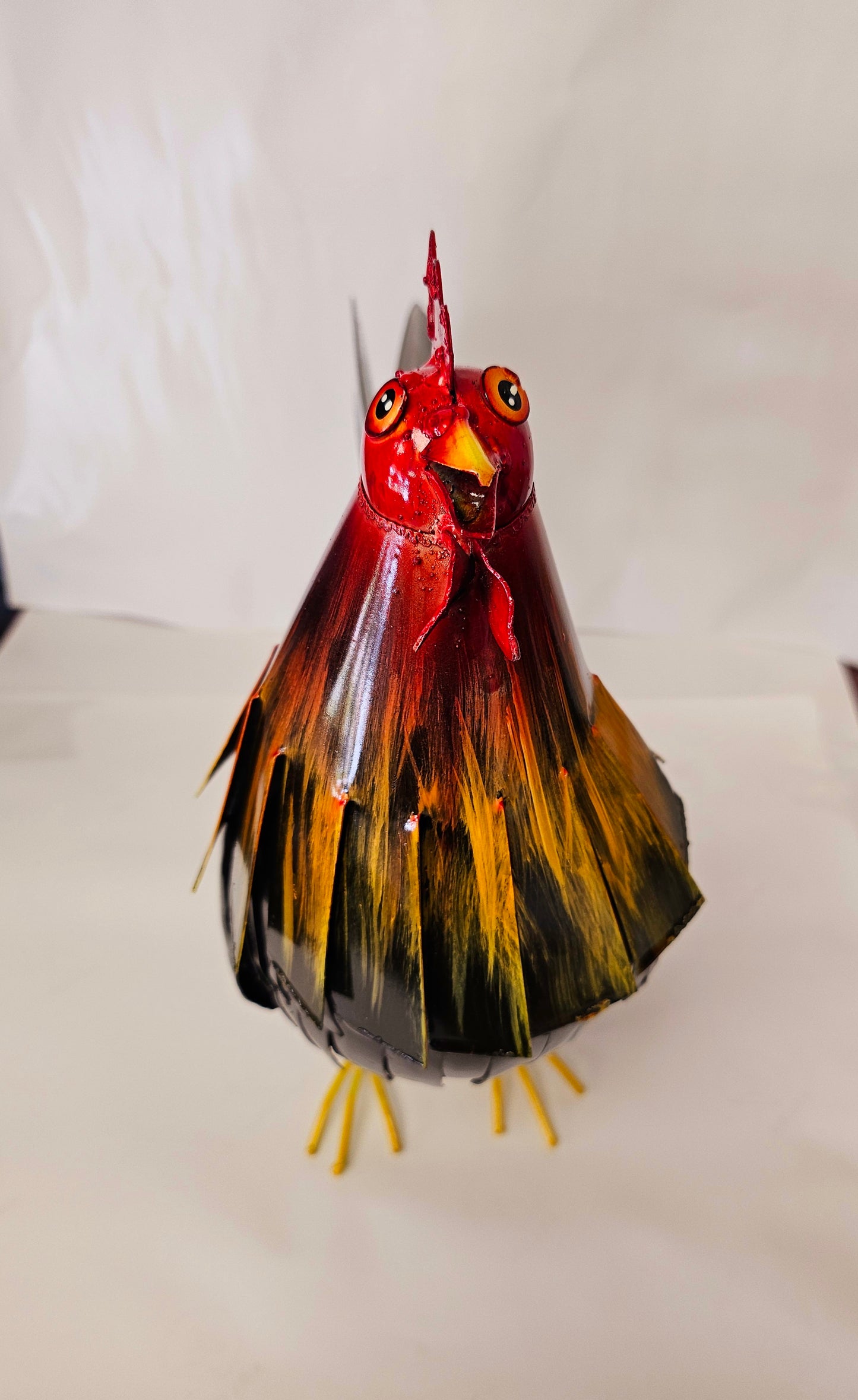 Handcrafted metal rooster