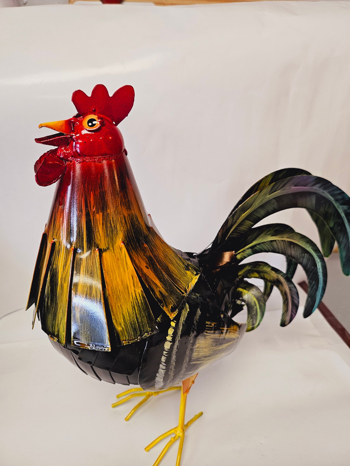 Handcrafted metal rooster