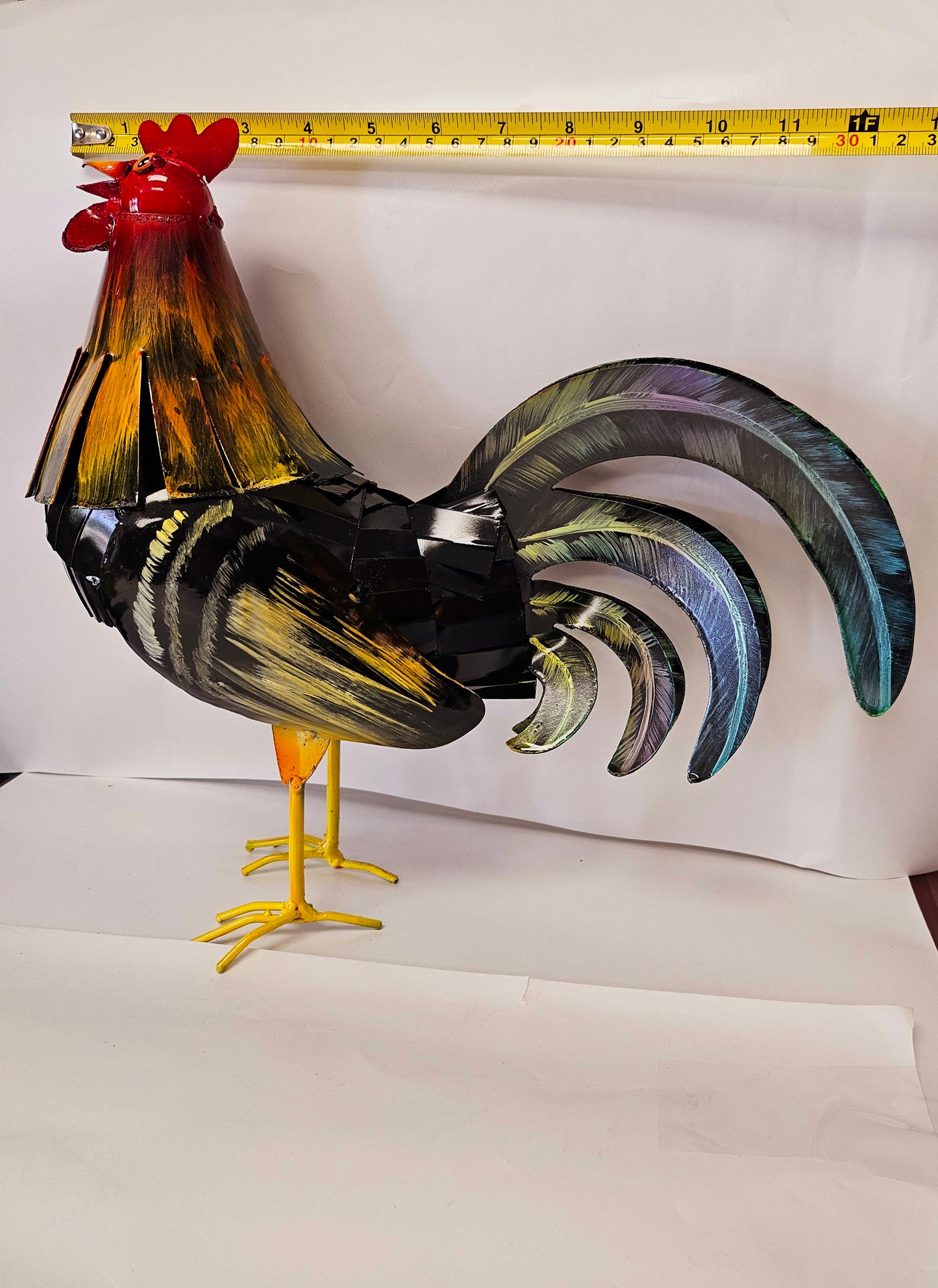 Handcrafted metal rooster