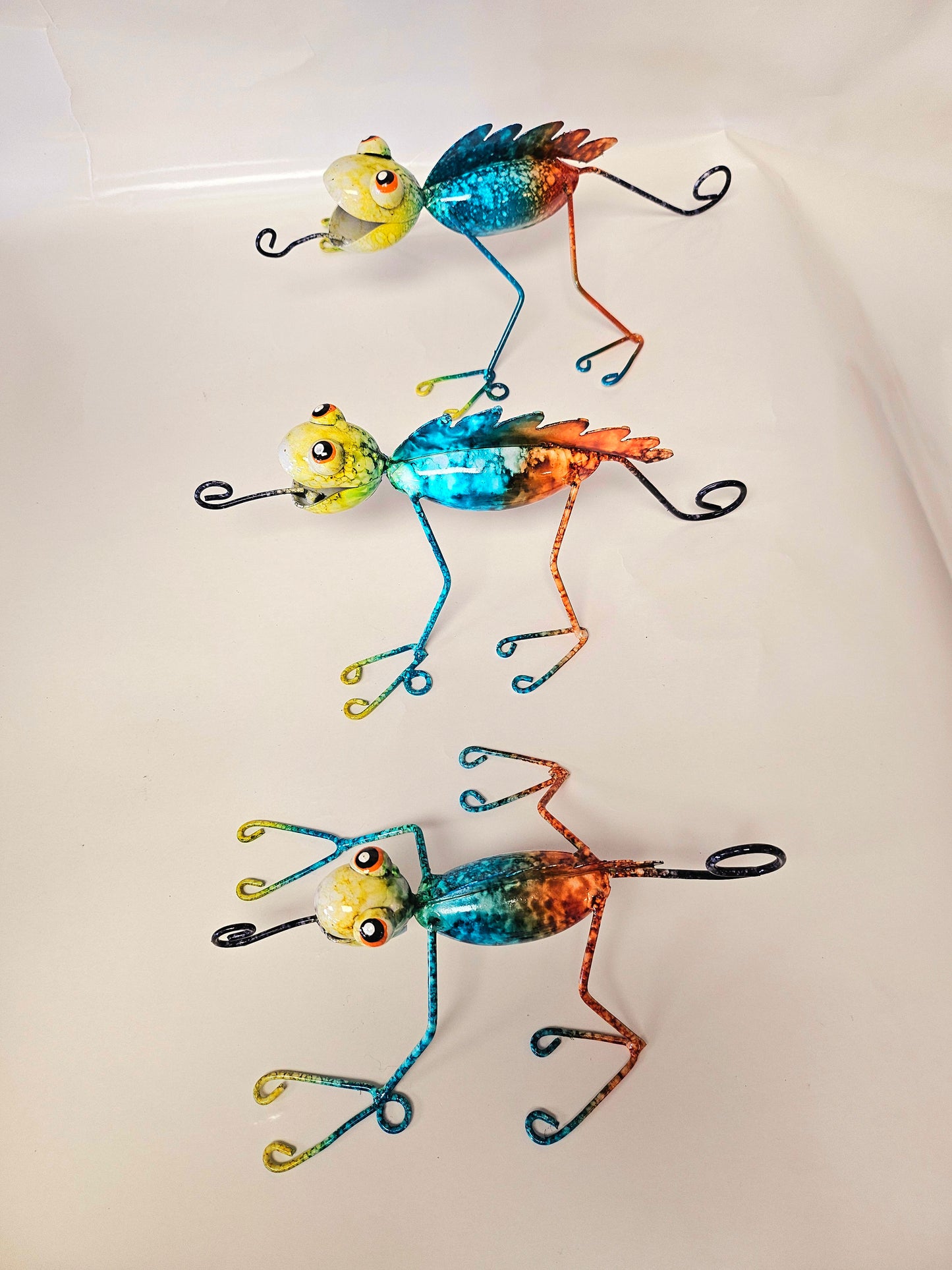 Handcrafted metal chameleons