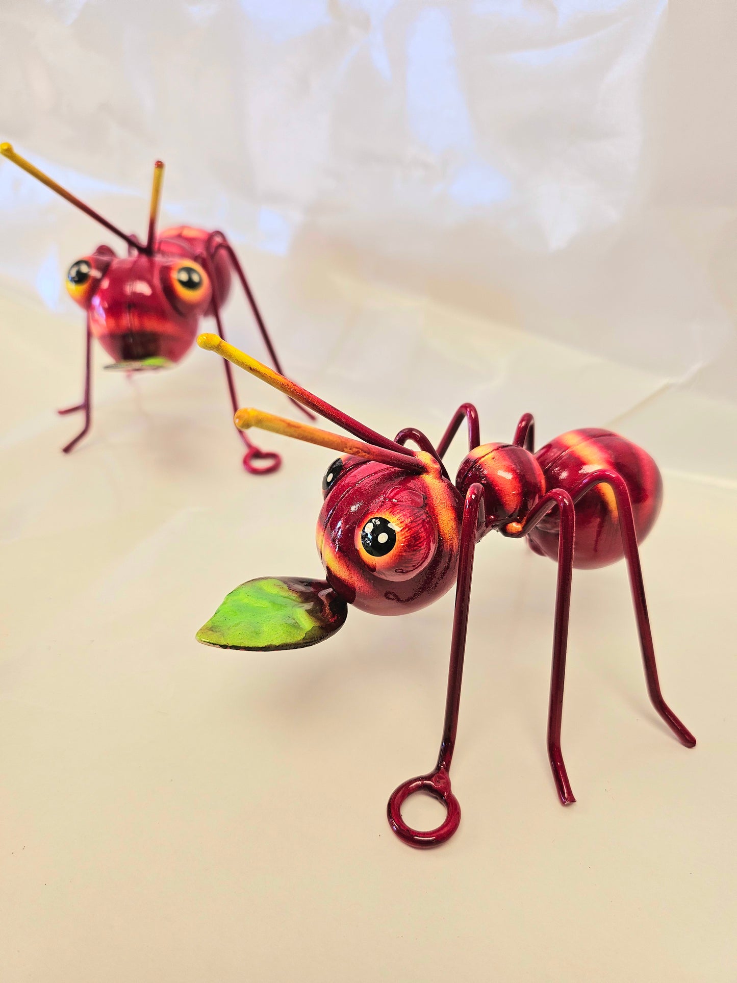 Cute tiny set of 3 metal ants. Handcrafted