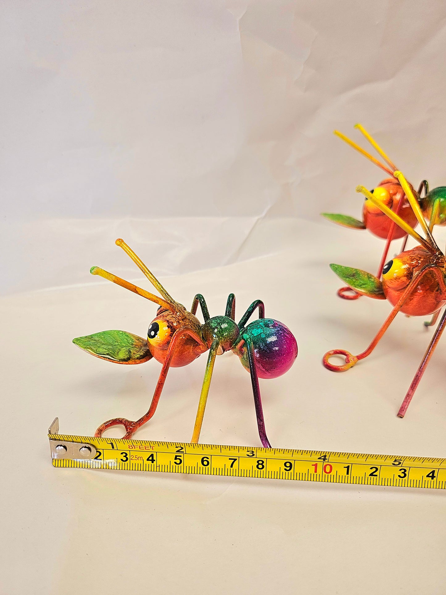 Cute tiny set of 3 metal ants. Handcrafted