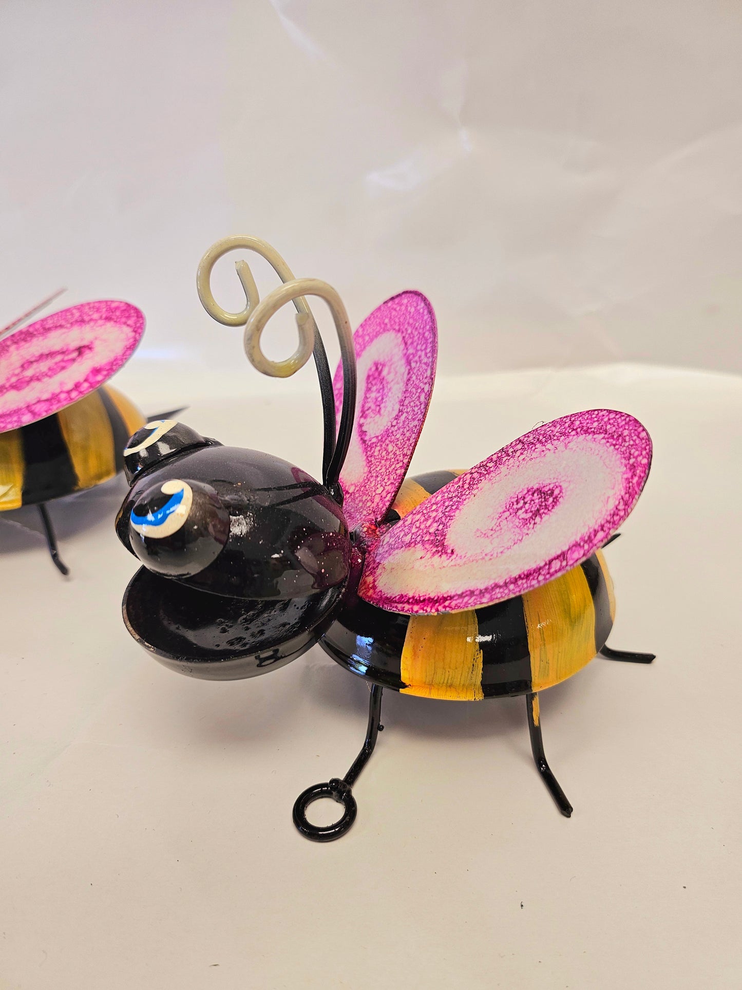 Handcrafted metal bumblebees ser of 3