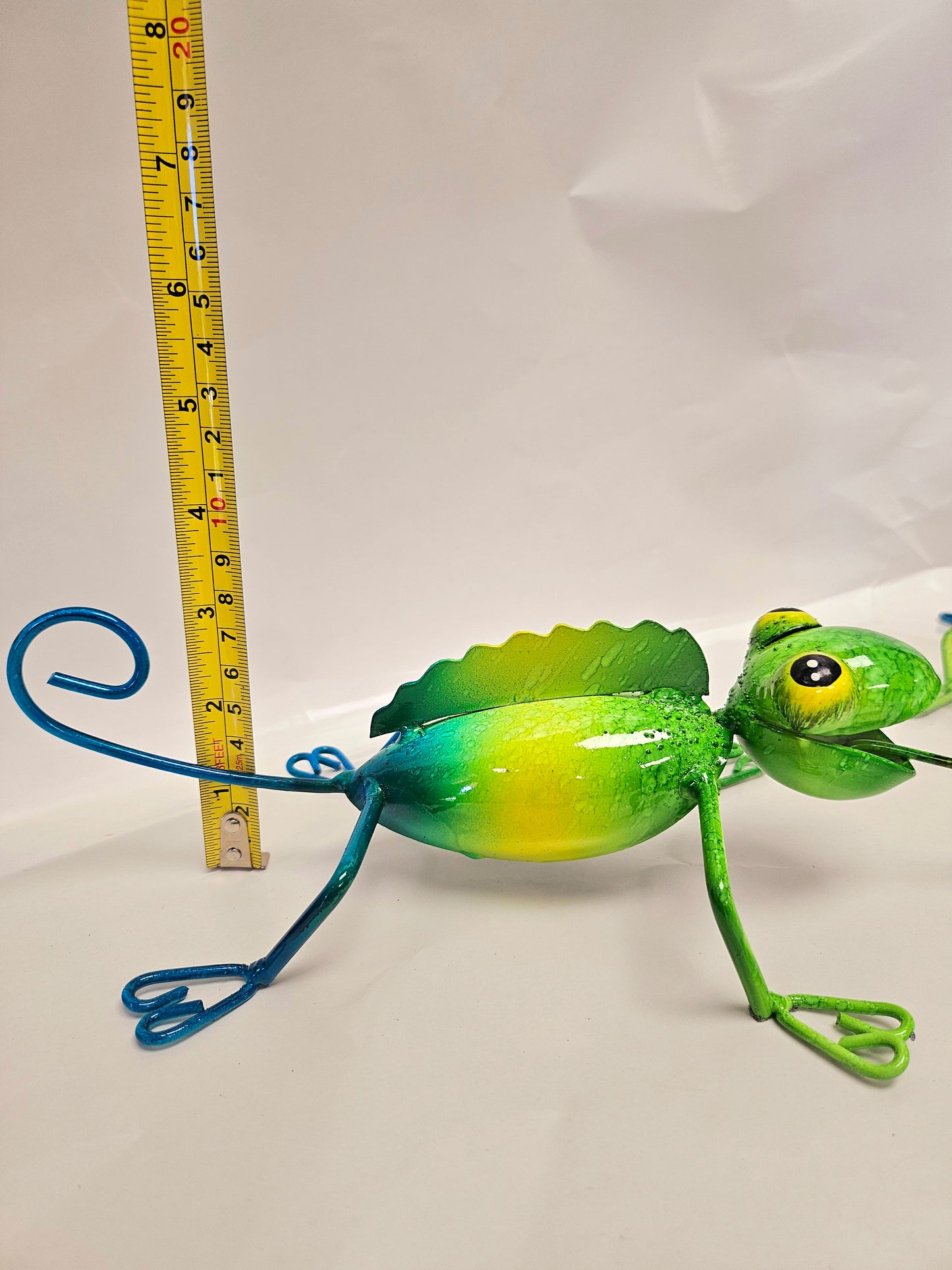 Cute handcrafted metal chameleons set of 3