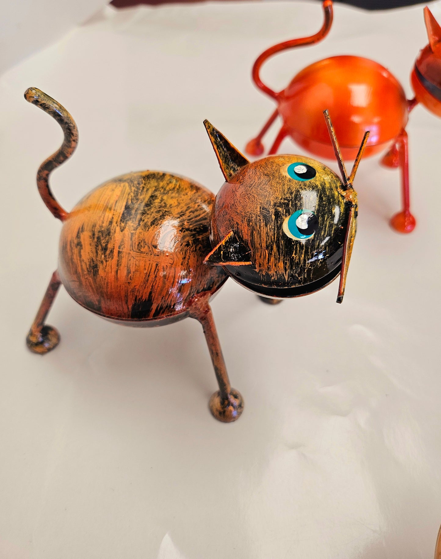 Handcrafted metal little cat