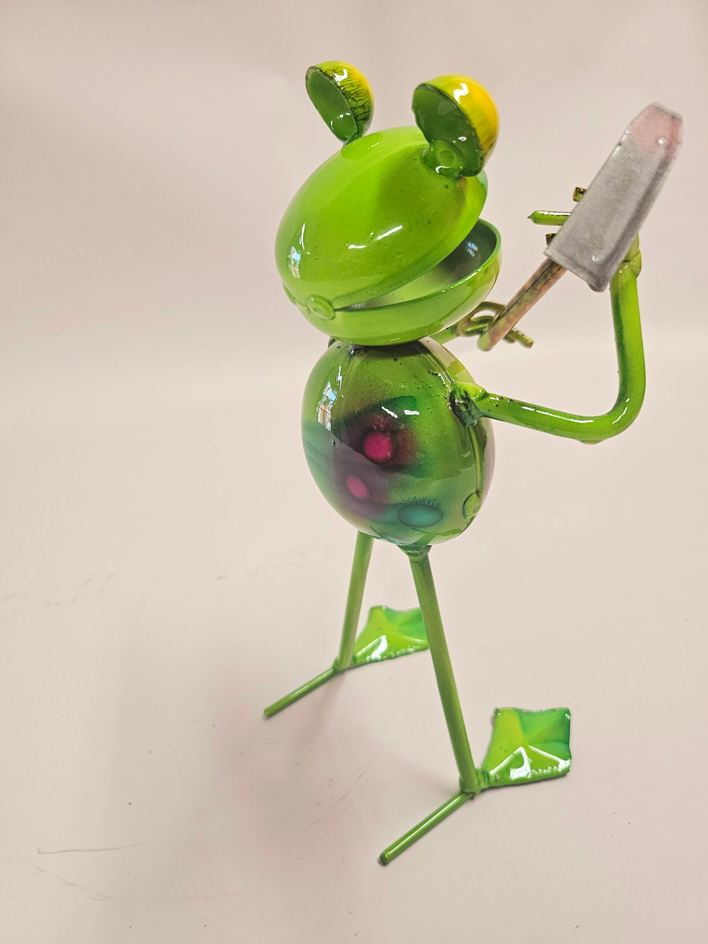 Handcrafted working metal frogs. (Smaller version)